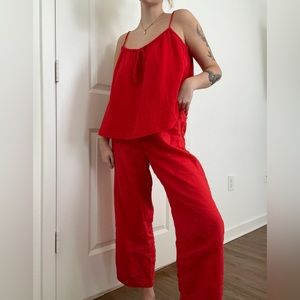 Linen style crop pants